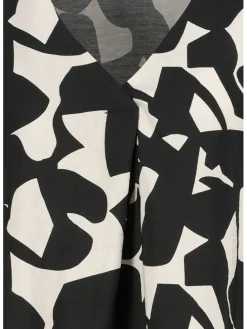 Bluse in Schwarz/ Creme