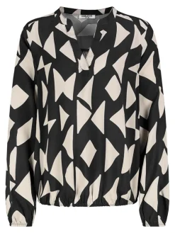 Bluse in Schwarz/ Weiß