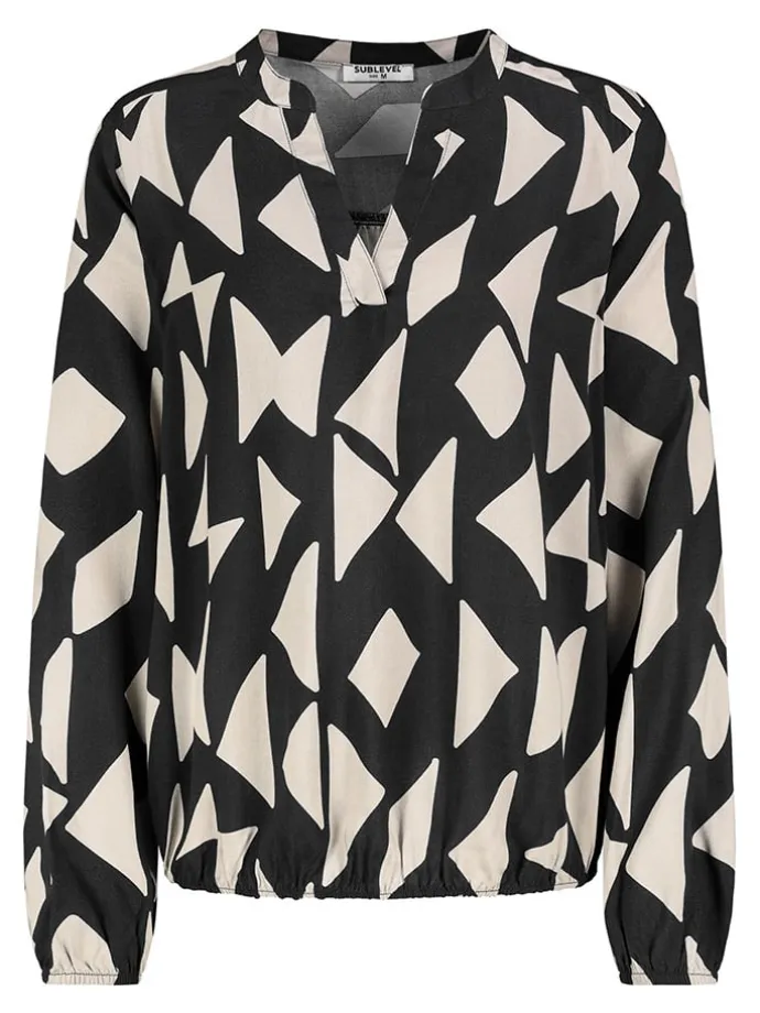 Bluse in Schwarz/ Weiß