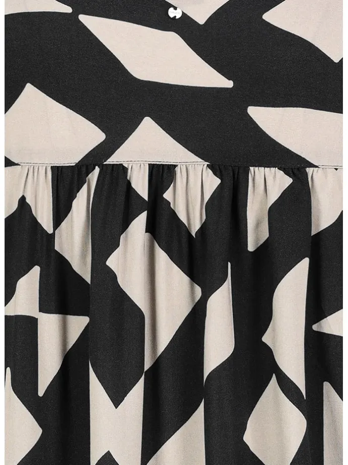 Bluse in Schwarz/ Weiß
