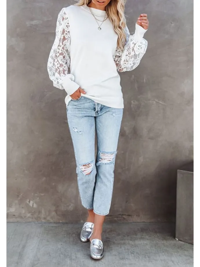 Bluse in Weiß