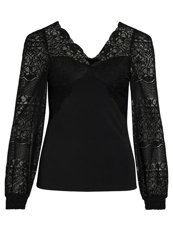 Bluse "Vialia" in Schwarz