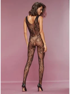 Bodystocking-Ouvert in schwarz