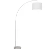 Bogenstandleuchte 1,8m Clarie ⌀ 36 cm in eisen/weiß