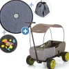 Bollerwagen Eco Mobil - faltbar mit Dach, in gruen,grau
