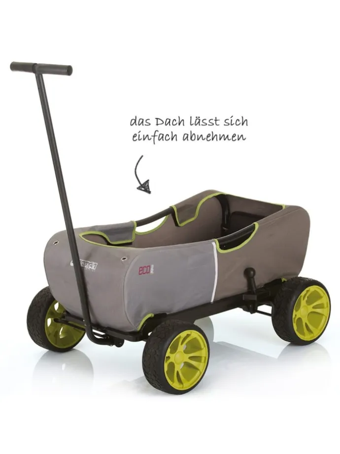 Bollerwagen Eco Mobil - faltbar mit Dach, in gruen,grau