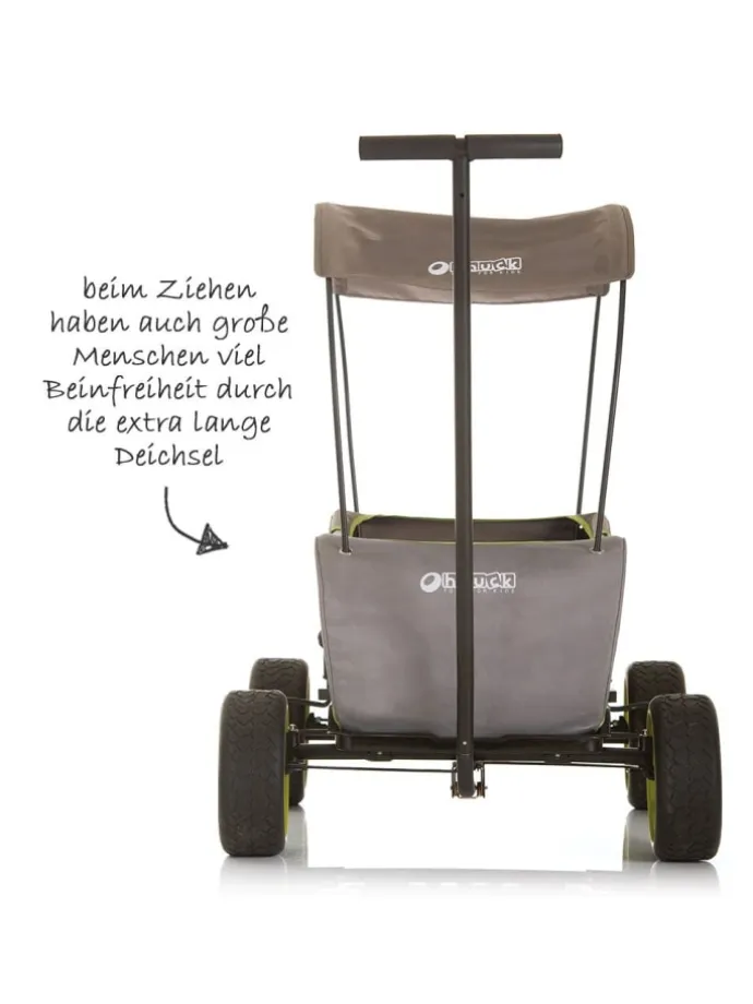 Bollerwagen Eco Mobil - faltbar mit Dach, in gruen,grau