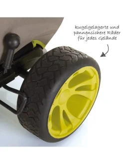 Bollerwagen Eco Mobil Forest Green - faltbar in grau,beige