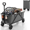Bollerwagen faltbar in Grau