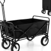 Bollerwagen faltbar in Schwarz