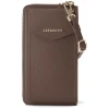 Bologna Leather Handytasche Leder 11 cm in taupe