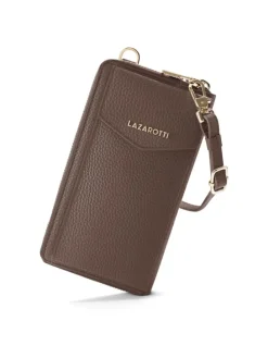 Bologna Leather Handytasche Leder 11 cm in taupe