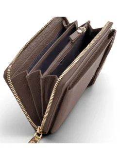 Bologna Leather Handytasche Leder 11 cm in taupe