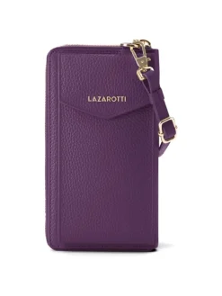 Bologna Leather Handytasche Leder 11 cm in purple