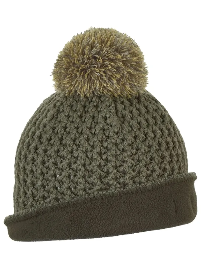Bommelmütze in Khaki