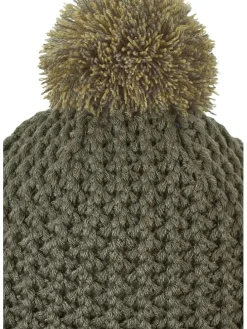 Bommelmütze in Khaki