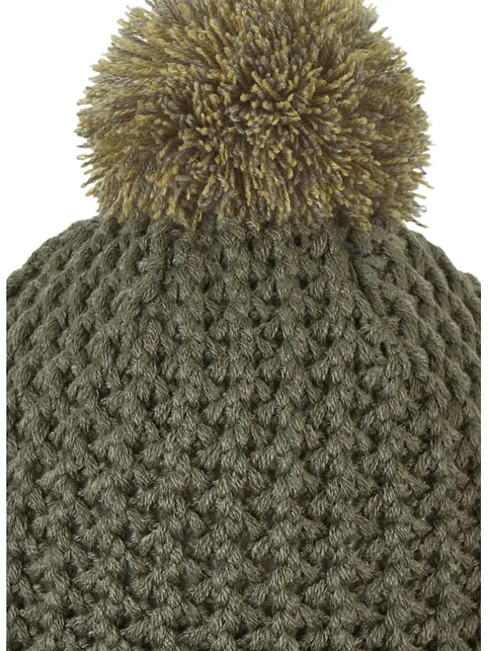 Bommelmütze in Khaki