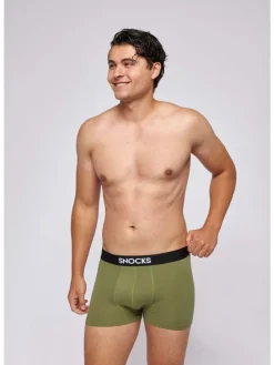 Boxershorts aus Bio-Baumwolle 6 Stück in Mix (Rot/Olive/Blau)