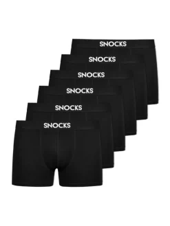 Boxershorts aus Bio-Baumwolle 6 Stück in Schwarz