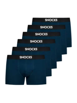 Boxershorts aus Bio-Baumwolle 6 Stück in Blau