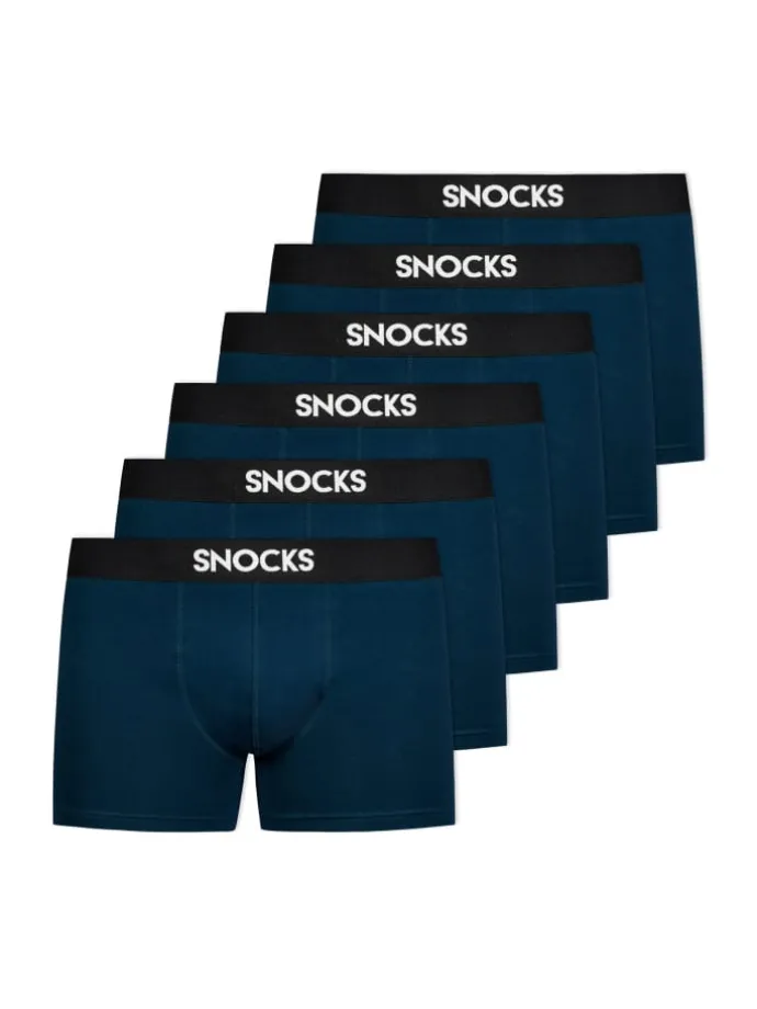 Boxershorts aus Bio-Baumwolle 6 Stück in Blau
