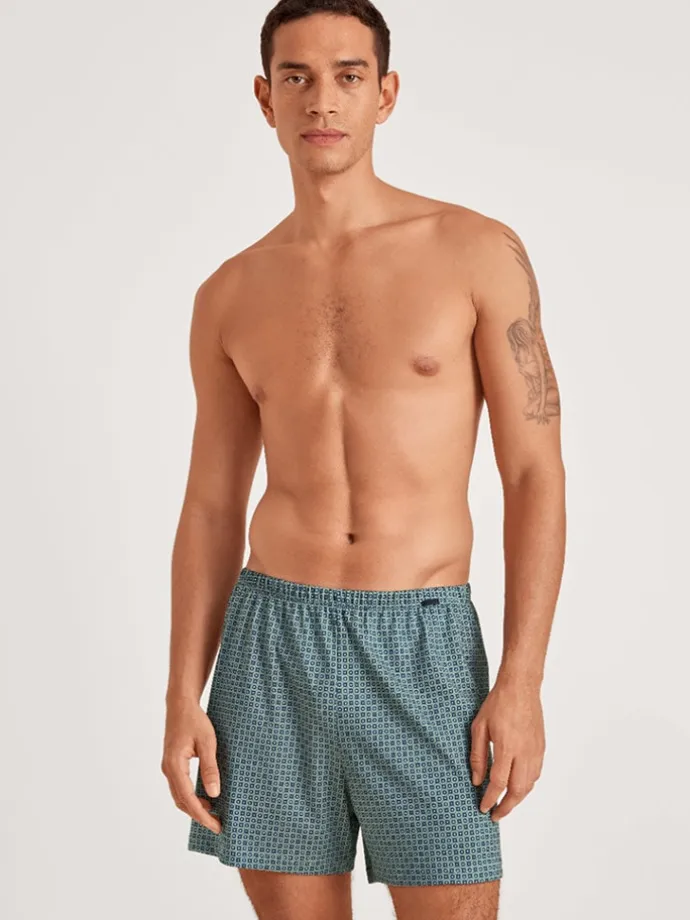 Boxershorts in Grau/ Mint