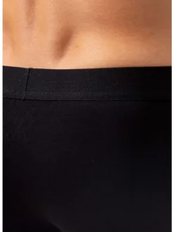 Boxershorts ohne Logo aus Bio-Baumwolle 6 Stück in Schwarz