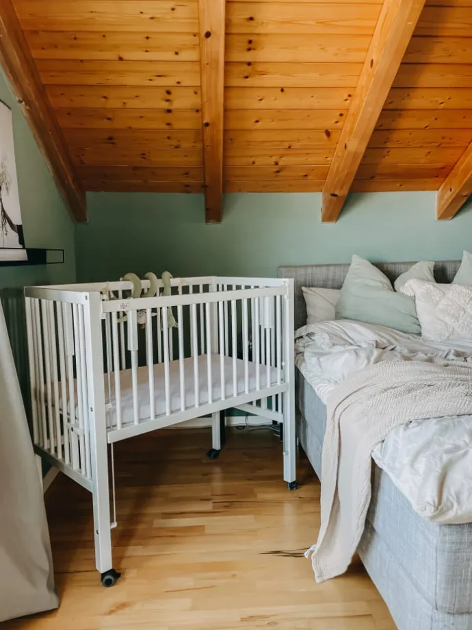 Boxspring Anstellbett "Maxi" in Weiß - 50 x 90cm
