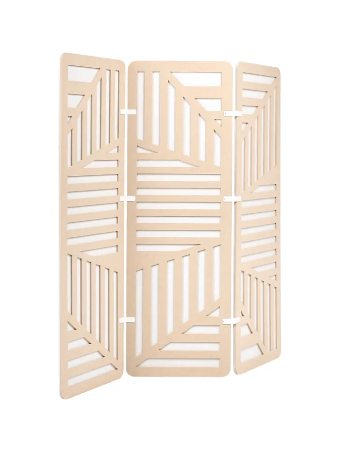 Büro-Raumteiler FUTURA in Beige/Weiß - (W) 180 x (H) 180 x (L) 2 cm