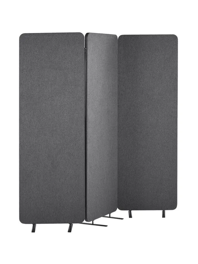 Büro-Raumteiler STANDI in Grau - (W) 184 x (H) 184 x (L) 30 cm