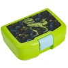 Brotdose "Dino" in Grün - (L)16 x (B)12 x (T)6.5 cm