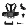 Brustgurt Zubehörset 5in1 Kompatibel mit  GoPro, DJI, Insta360, in Schwarz