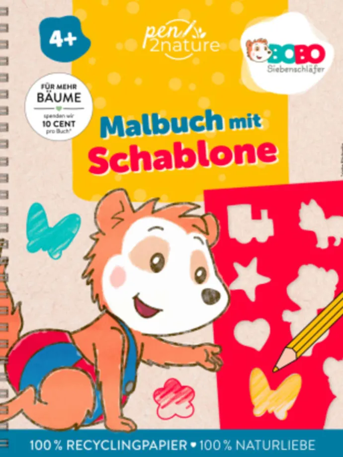Buch - Bobo Siebenschläfer Malbuch mit Schablone. Zeichnen und Malen f&uum