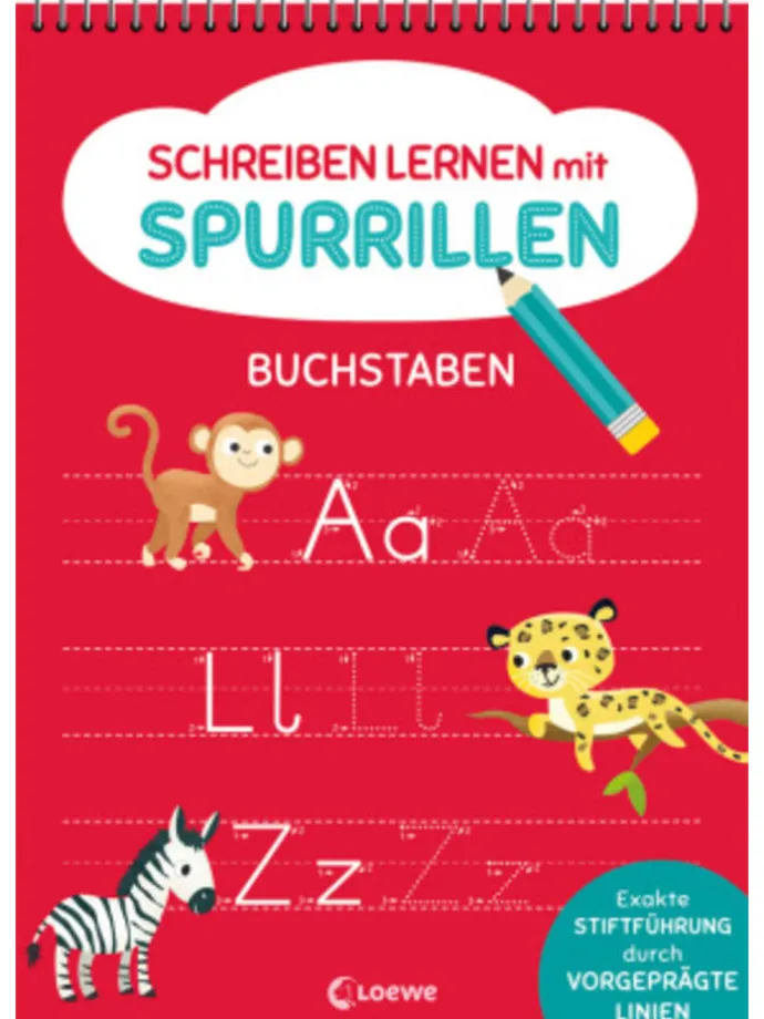 Buch - Schreiben lernen mit Spurrillen - Buchstaben
