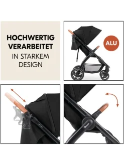 Buggy & Sportwagen UpTown Black (mit Liegefunktion, in schwarz