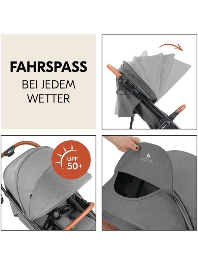 Buggy & Sportwagen UpTown Black (mit Liegefunktion, in grau