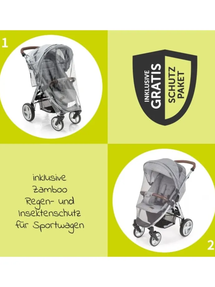 Buggy & Sportwagen UpTown Black (mit Liegefunktion in grau