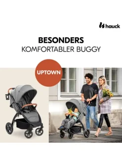 Buggy & Sportwagen UpTown Black (mit Liegefunktion in grau