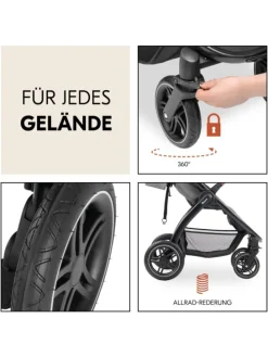 Buggy & Sportwagen UpTown Black (mit Liegefunktion in grau