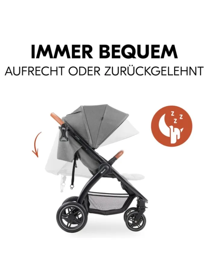Buggy & Sportwagen UpTown Black (mit Liegefunktion in grau