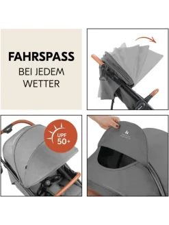 Buggy & Sportwagen UpTown Black (mit Liegefunktion in grau