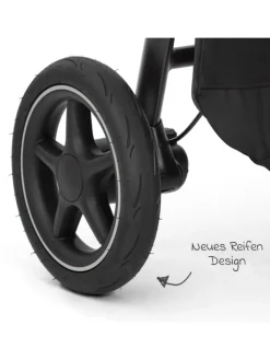 Buggy & Sportwagen Versatrax mit neuem Reifen-Design in schwarz