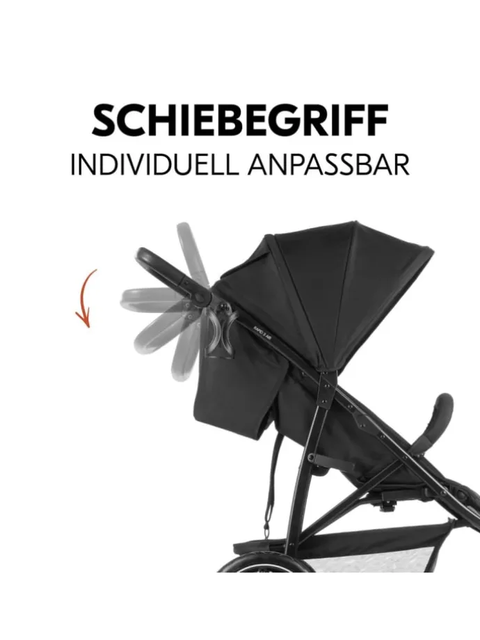 Buggy Rapid 3 Air (bis 25 kg) - mit Luftreifen, in schwarz