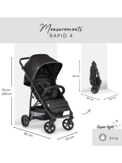 Buggy Rapid 4 inkl. XXL Zubehörpaket & B in schwarz