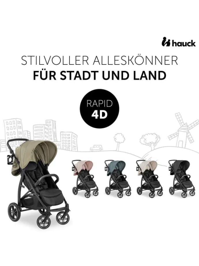 Buggy Rapid 4D (bis 25 kg) - XL Verdeck & in schwarz,beige