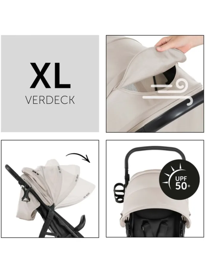 Buggy Rapid 4D (bis 25 kg) - XL Verdeck & in schwarz,gruen