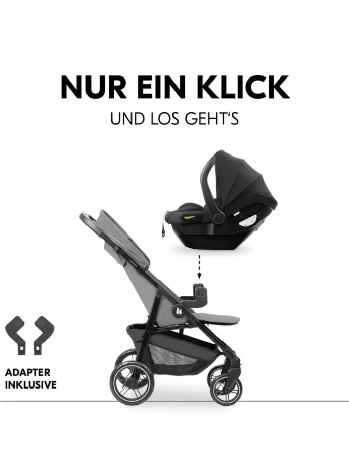 Buggy Shop N Care 2in1 Travel Set - Grey in grau
