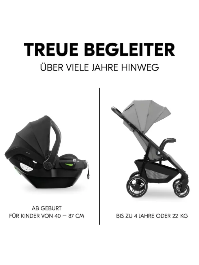 Buggy Shop N Care 2in1 Travel Set - Grey in grau