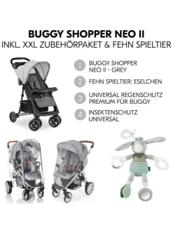 Buggy Shopper Neo II inkl. XXL Zubehörpaket in grau,schwarz
