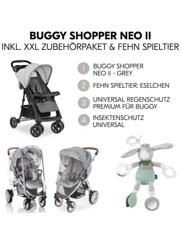 Buggy Shopper Neo II inkl. XXL Zubehörpaket in grau,schwarz